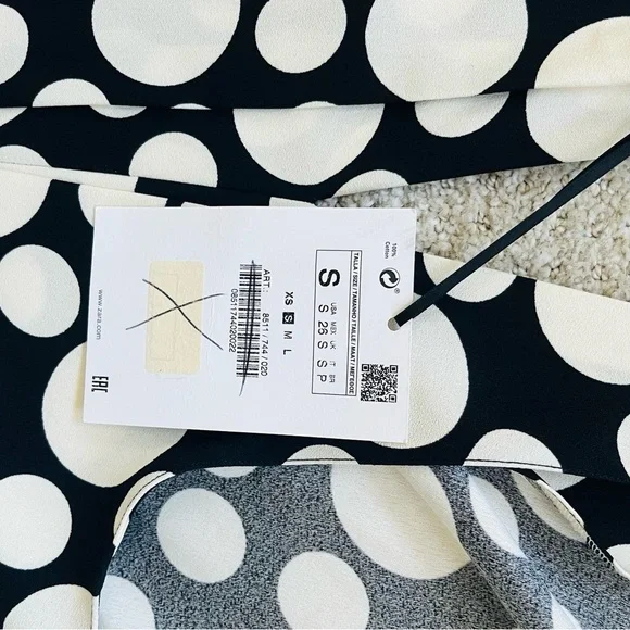 NWT - Zara Studio Limited Edition Black and White Polka Dot Jumpsuit - Picture 10 of 11
